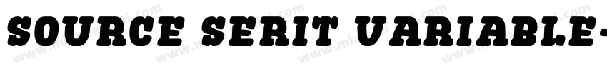 Source Serit Variable字体转换